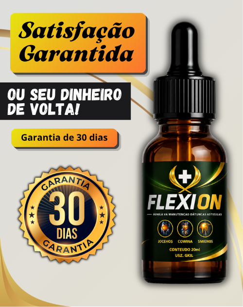 Frasco do suplemento natural Flexi-on em gotas